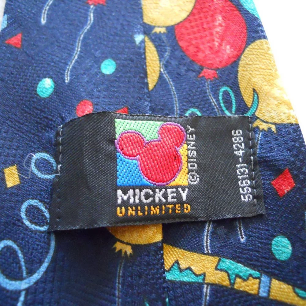 Disney Mickey Unlimited Mens Mickey Party Silk Tie #556131-4286